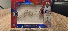 2020 Panini Elements Johnathan Taylor Red Rookie Neon Signs Auto /25