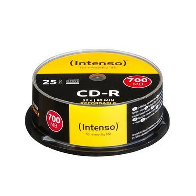 Intenso CD-R 700 MB/80 min. Cakebox/Spindel mit 25 Discs Rohlinge