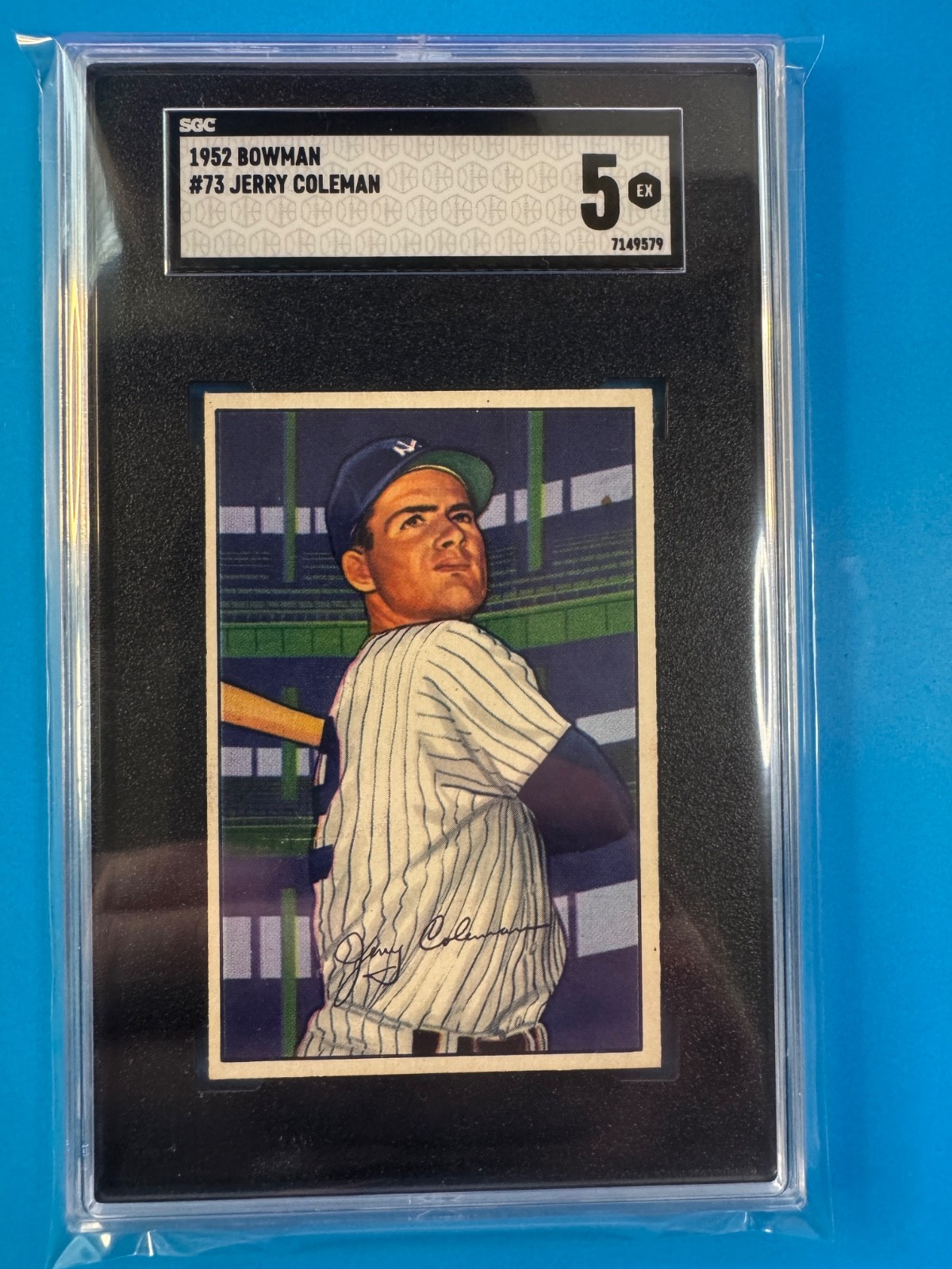 1952 BOWMAN BASEBALL #73 JERRY COLEMAN SGC 5