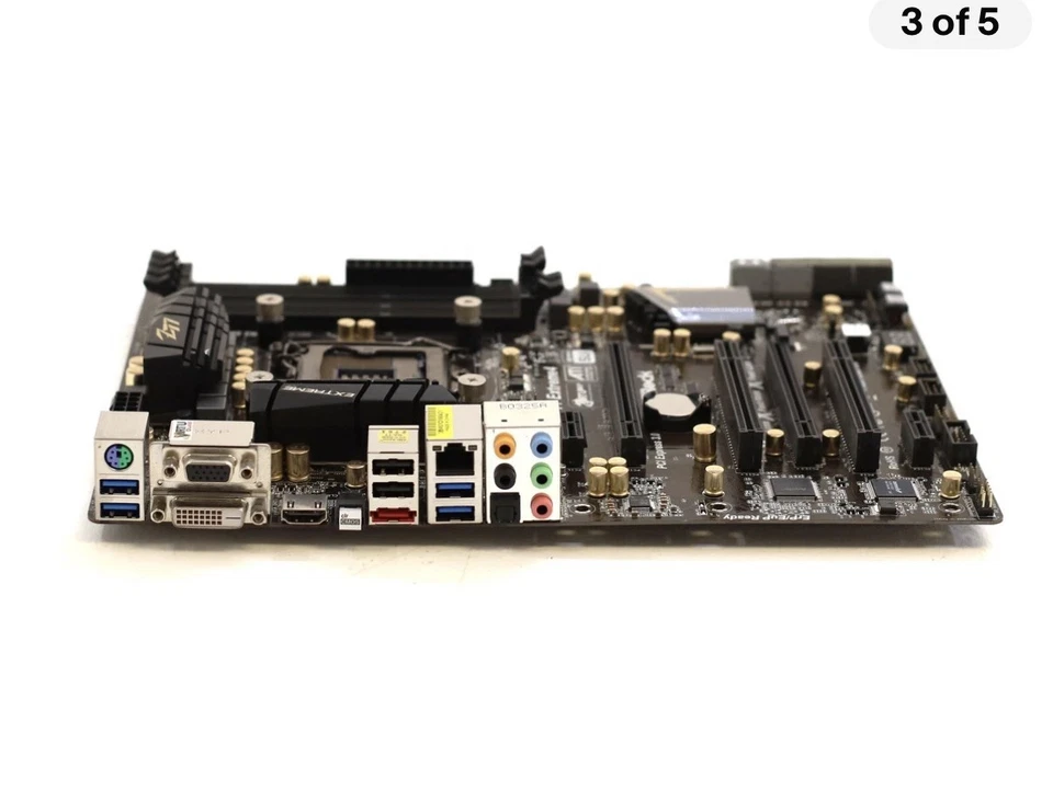 Placa-mãe ASRock Z77 Extreme 4 DDR3 LGA 1155 com escudo de E/S testado funcionando - Imagem 2 de 4