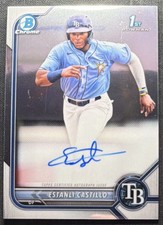 2022 Bowman Chrome Estanli Castillo Prospect Autograph Rookie Rays #CPA-EC