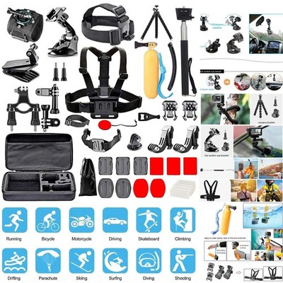 50 pcs +Waterproof Case for Gopro Hero 13 12 11 10 9 Action Camera Accessories