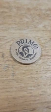 Primo Hawaiian Beer 1960’s Vintage Wooden Nickel Token. Redeemed for a free beer