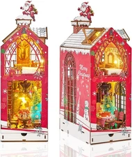 DIY Book Nook Kit,Miniature Dollhouse Kit,Booknook Bookshelf Insert Decor,3D... 