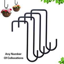 Fence Hooks Heavy Duty Steel Deck Railing Hook Over the Fence Plant Hangers 