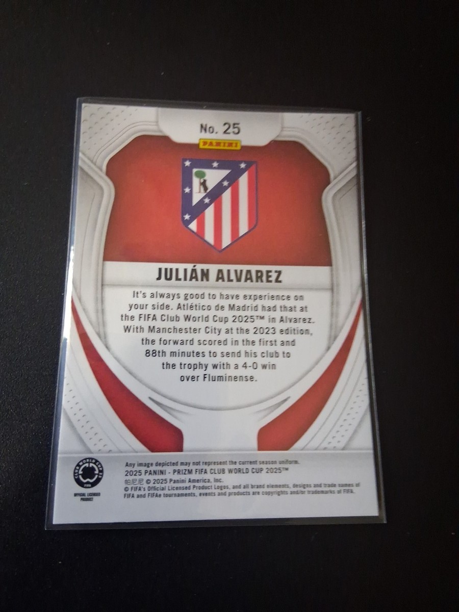 Julian Alvarez Atletico Madrid 2025 Panini Prizm Club World Cup | eBay