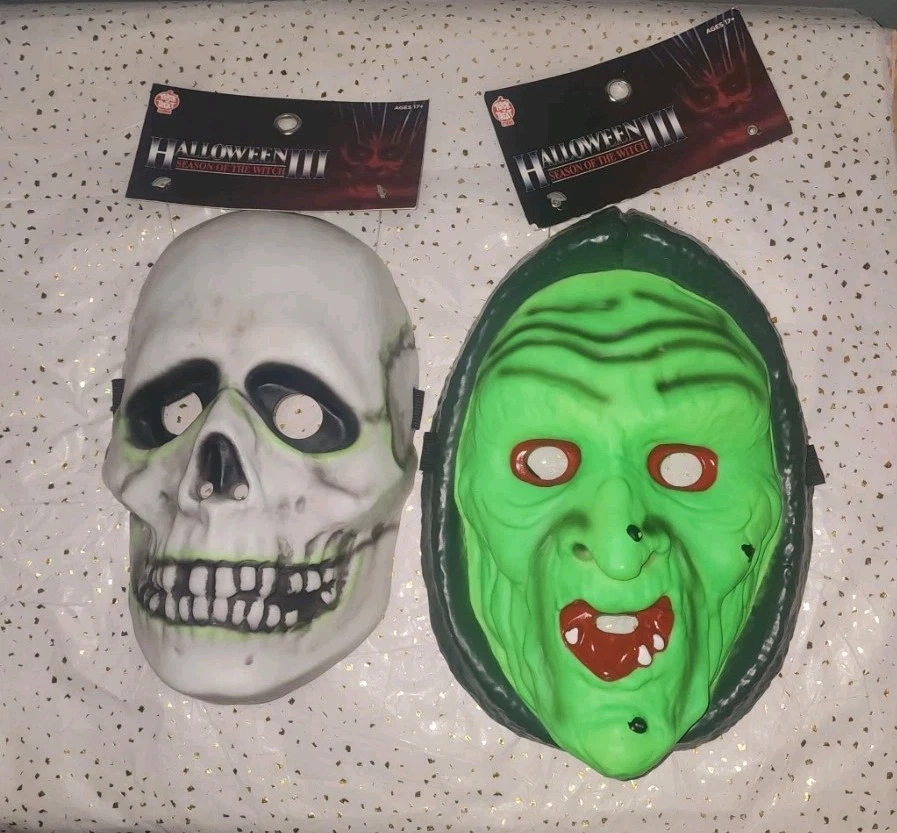 Halloween III Lot Of 2 Season Of The Witch Skull Masks Horror Movie TOT