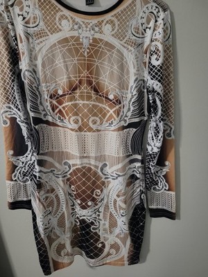Nice Bodycon Knee Length Long Sleeve Dress Size M