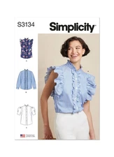 SIMPLICITY 3134 MISSES TOPS Sewing Pattern Sizes 6-14 & 16-24 Skill: AVERAGE