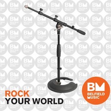 Xtreme MA414B Short Microphone Stand Cast Base w/ Telescopic Boom -MA-414B Black