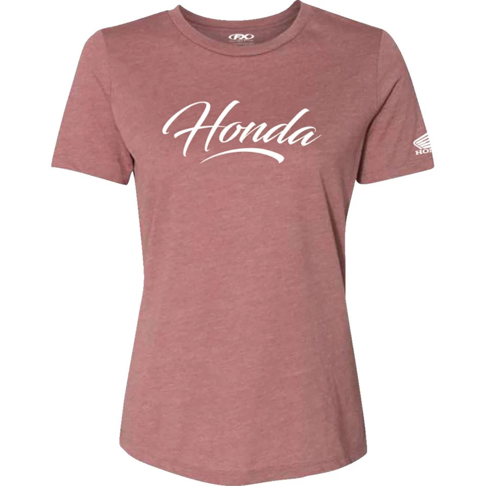 Camiseta para mujer Factory Effex Honda Script - malva brezo - X-grande 27-87346 Foto 2 de 4