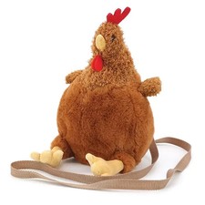 Brown Furry Hen / Chicken Cross Body BAG  NEW Great Gift 