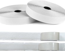 1 Inch Wide Hook and Loop Tape, Excellent Grip, Strong Adhesive 1 inch, White