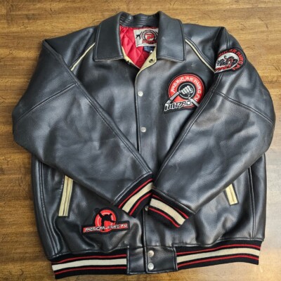 Vintage Impaq American Kung Fu Dragon Black Hip Hop Leather Jacket