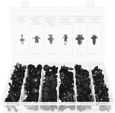 Swordfish 60420 - 175pc Push Type Retainer Assortment