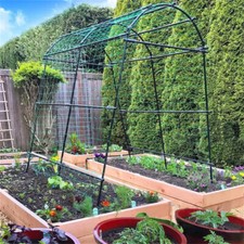 Garden Cucumber Trellis Heavy Duty A-Frame Plant Support Stand with Ground Stake