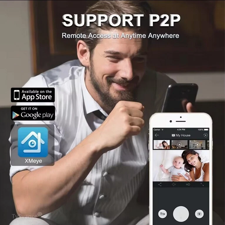 Sistema de câmera de segurança 5MP Lite 8CH DVR 1080P externo H.265+ kit de CFTV doméstico IP66 - Imagem 3 de 4