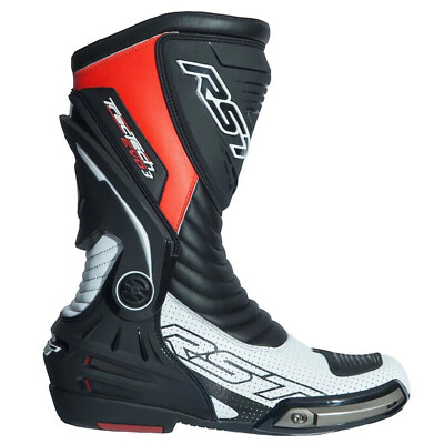 RST TRACTECH EVO 3 SPORTS MOTORCYCLE BOOTS  PREMIUM QUALITY BLACK FLURO RED