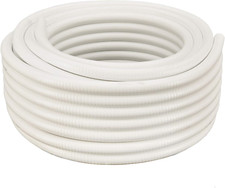 3/4" Dia. X 10 Ft White Flexible PVC Pipe, Hose, Tubing for Pools, Spas and