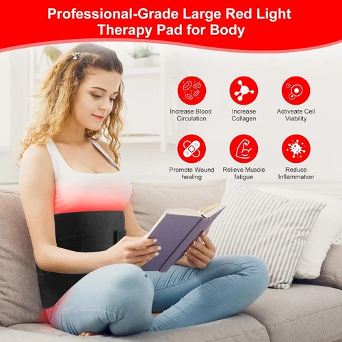 LED Red Light Therapy Pad Infrared Full Body Mat Device Back Muscle Pain Relief - Picture 7 of 10