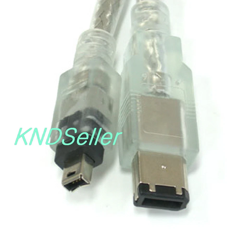 10M 30ft Firewire IEEE 1394 6P to 4P Cable 6-4 HDD Digital Camcorder PC MAC DV - Image 3 of 3