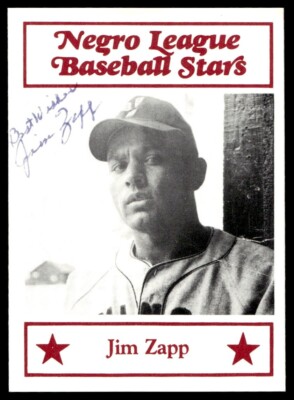 Jim Zapp Signed 1984 Decathlon Card #46 JSA AUTO NgL B. Elite Giants ''Zipper''!
