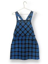 Urban outfitters Blue Check Pinafore Dress Vintage Remnants M