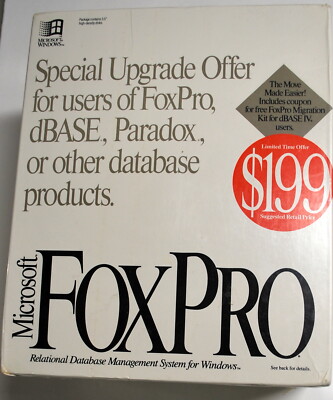 Microsoft  FoxPro  *NIB Unopened!* 