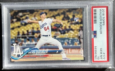 Walker Buehler 2018 Topps Rookie RC PSA 10 Gem Mint #177 | eBay