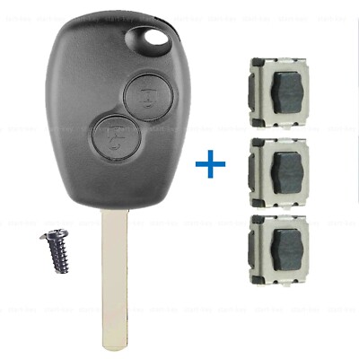2T Schlüssel Gehäuse Tasten für Renault Clio Kangoo Twingo Symbol Modus Master