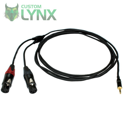 Neutrik 3,5 mm TRS Klinke auf 2 x XLR Buchse Kabel. Audio Stereo iPad/iPhone Kabel