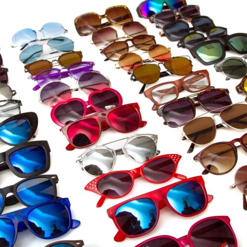 Bulk Wholesale Sunglasses Lot of 100 Pairs Assorted Styles For Men And Women  - Picture 1 of 4