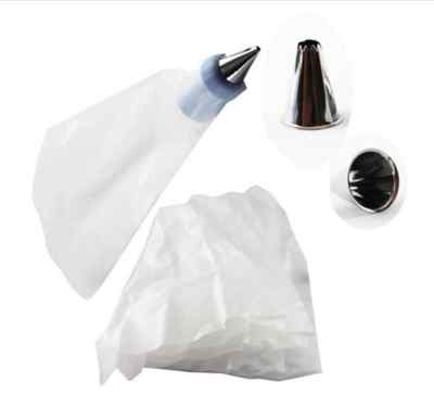 Piping Bags Nozzles Star Floral Plain Shape Cake Icing Cream Pipe  Bake