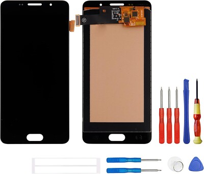 TFT Kompatibel mit Samsung Galaxy A5 (2016) SM-A510 (Schwarz ohne Rahmen)