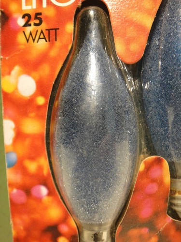 (2) 25-Watt Bulbs - Bl-25 Decor Lite (Sylvania) - 25CA9C/B/8/BL - Blue Glitter - Picture 5 of 11