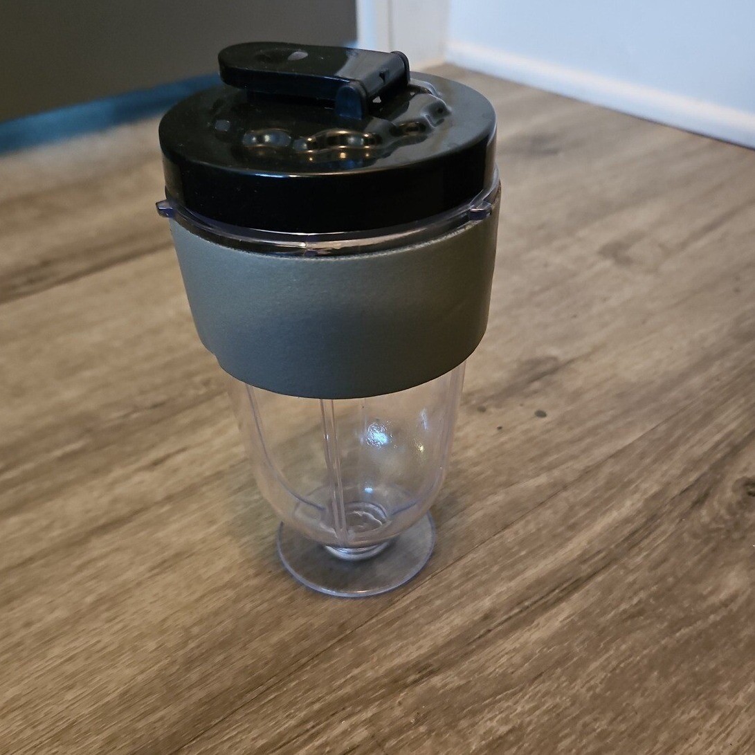 Personal Blender Travel Cup Replacement Jar with Black Flip 