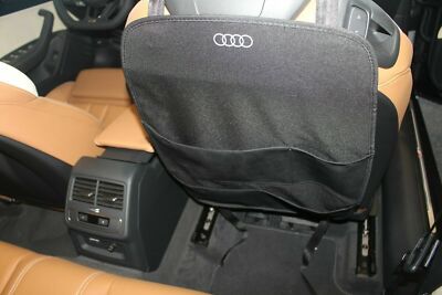 Audi Original Rückenlehne Schutz mit 4 Taschen - Schwarz  