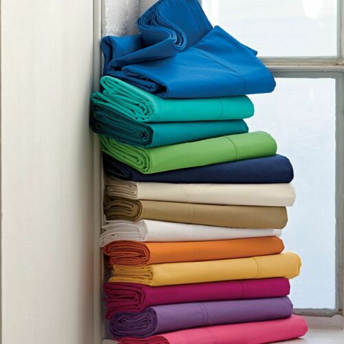 1000 TC Egyptian Cotton 2 PC Ruffle Pillow Case All Sizes & Solid Colors - 第 1/10 張圖片
