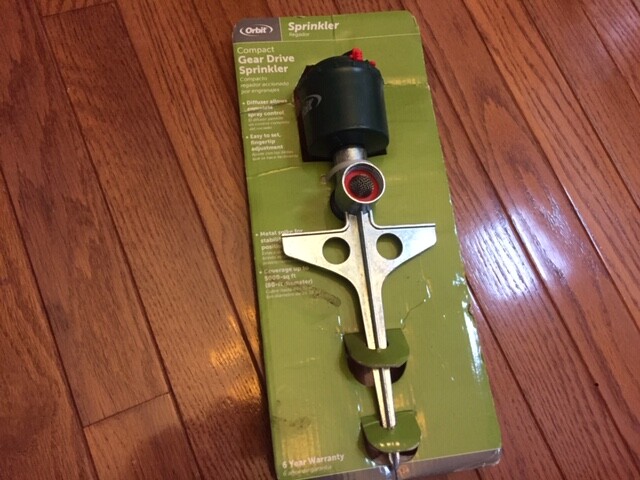 orbit 5000 sq ft rotating spike lawn sprinkler 56346