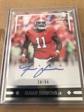 2020 leaf ultimate draft football Isaiah Simmons #d 20/50 🔥