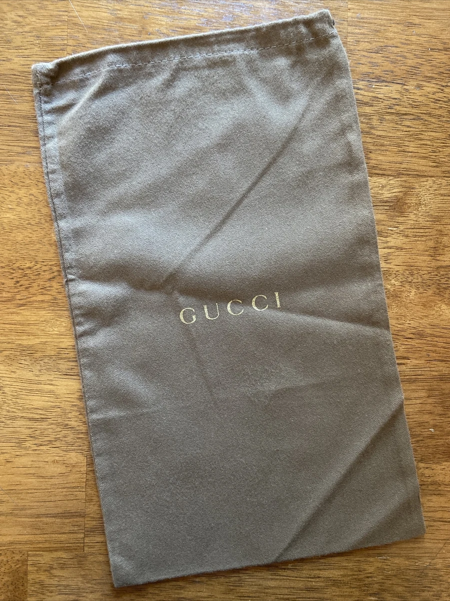 GUCCI Dust Bag Shoe Protector Brown Gold Authentic Designer Travel