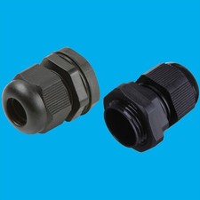 4x IP66 PG13.5 Black Nylon Cable Gland 6-12mm Wire Stress Relief, M20, 20mm