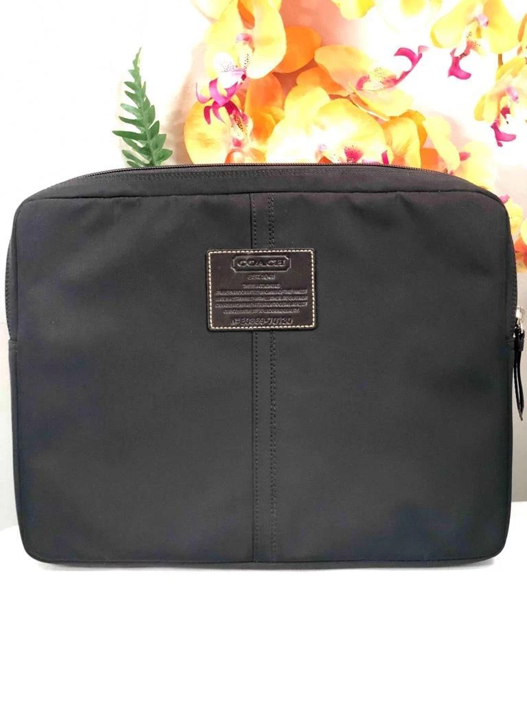 Coach leather laptop sleeve top