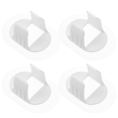 4pcs Washer Drain Hose Holder: Wall Mount Fixing Clip Clamp Bracket for Clothes
