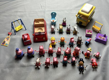 Peppa Pig Figures  Playset Lot   3 Vehicles, 26 Figures And Some Accessories
