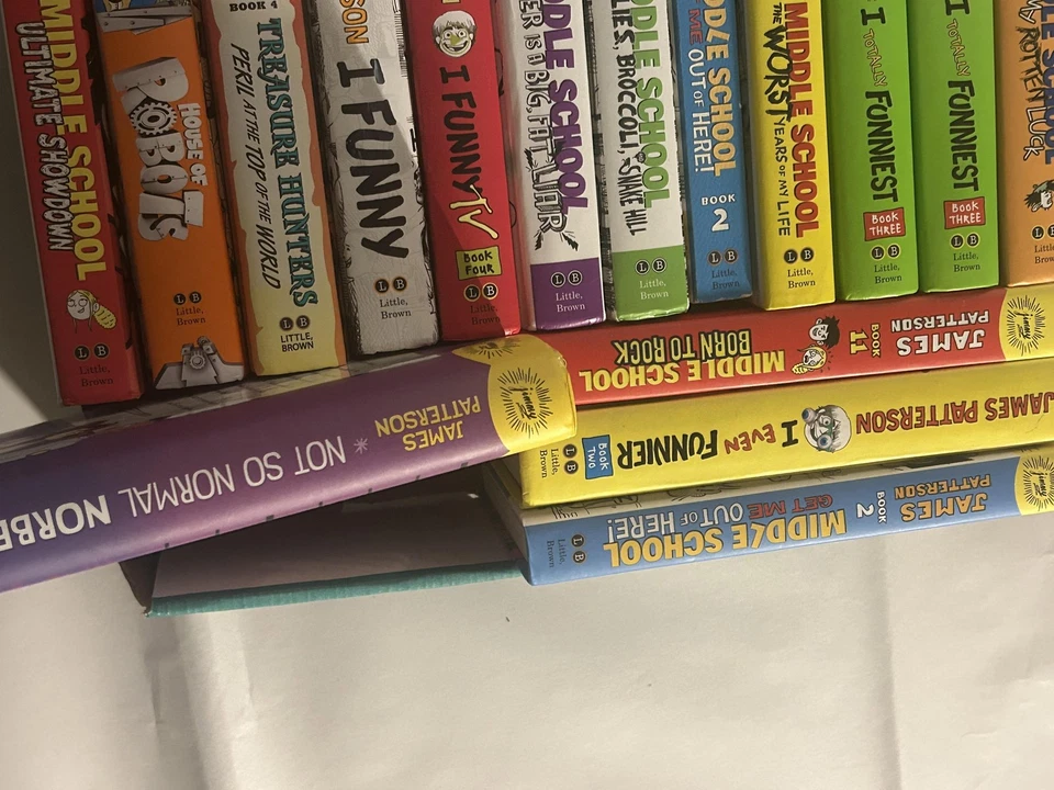 James Patterson Middle School I Funny House of Robots Hardcover Kids Book Lot - Image 3 of 4