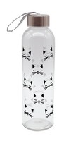 Katzen Trinkflasche 500Ml Glas Gedalabels - Nachhaltige Wasserflasche, Stilvoll