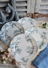 4 ANCIENNES ASSIETTES PLATES