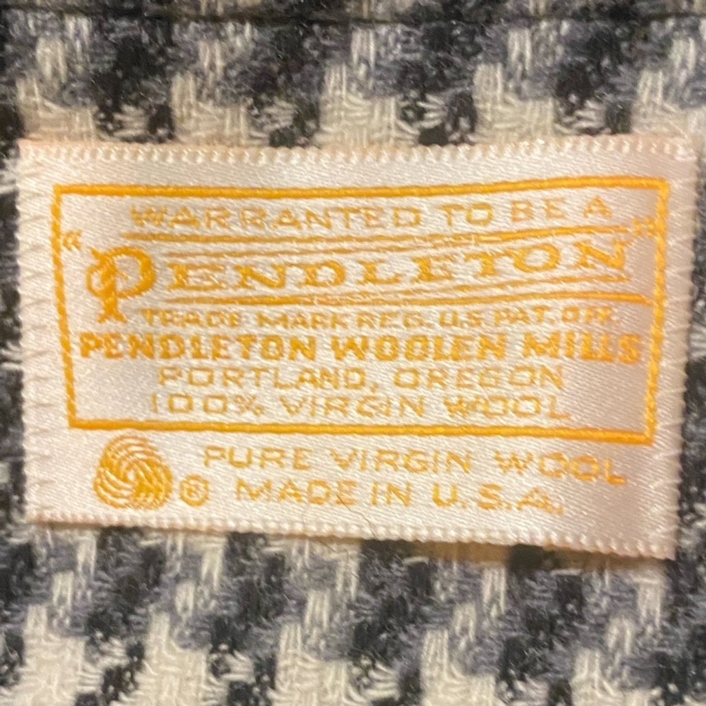 Pendleton Wool Blazer Black White Houndstooth Pla… - image 2