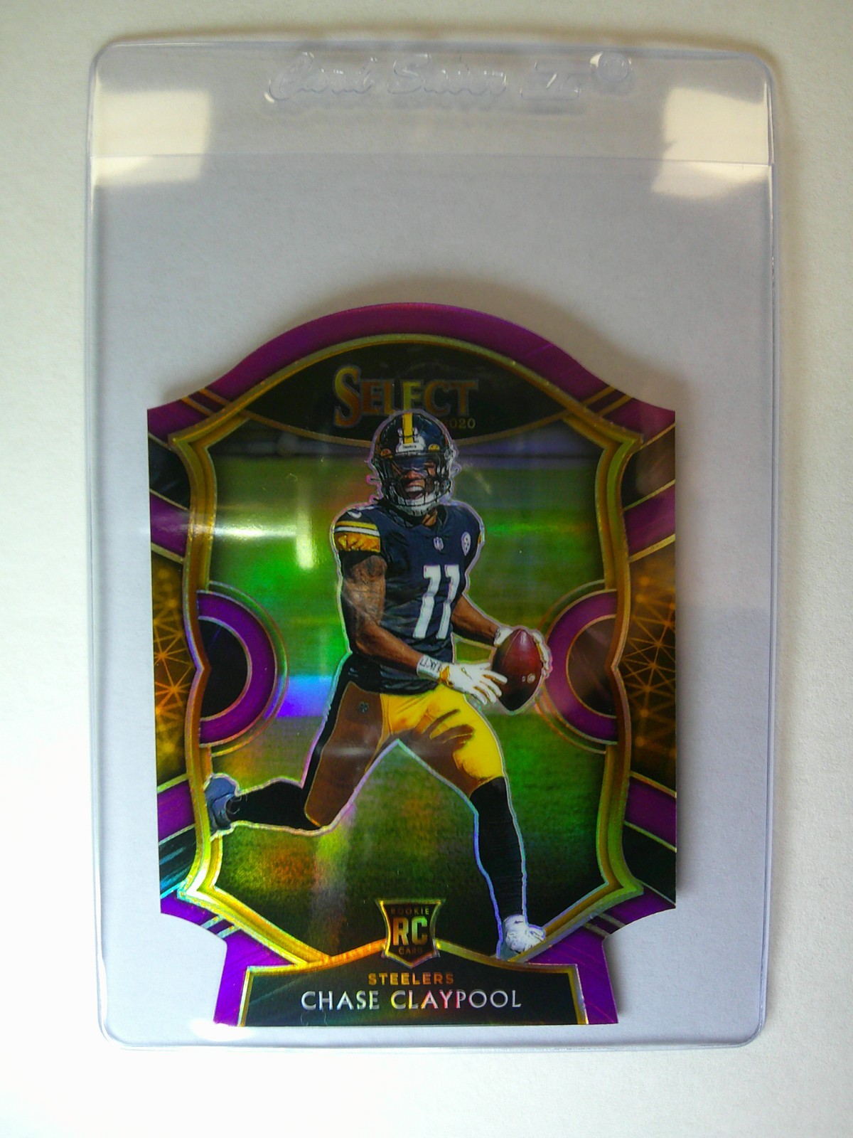 2020 Panini Select - Concourse Chase Claypool #70 Purple Prizm Die-Cut (RC)